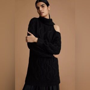 Pilcro Open Shoulder Cable Knit Sweater/Tunic Anthropologie